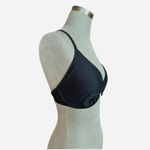 Women’s Swim BRA WINGS Swim Top Black Nylon DD CUP Bra Drawstring Top Swimwear - Picture 4 of 6